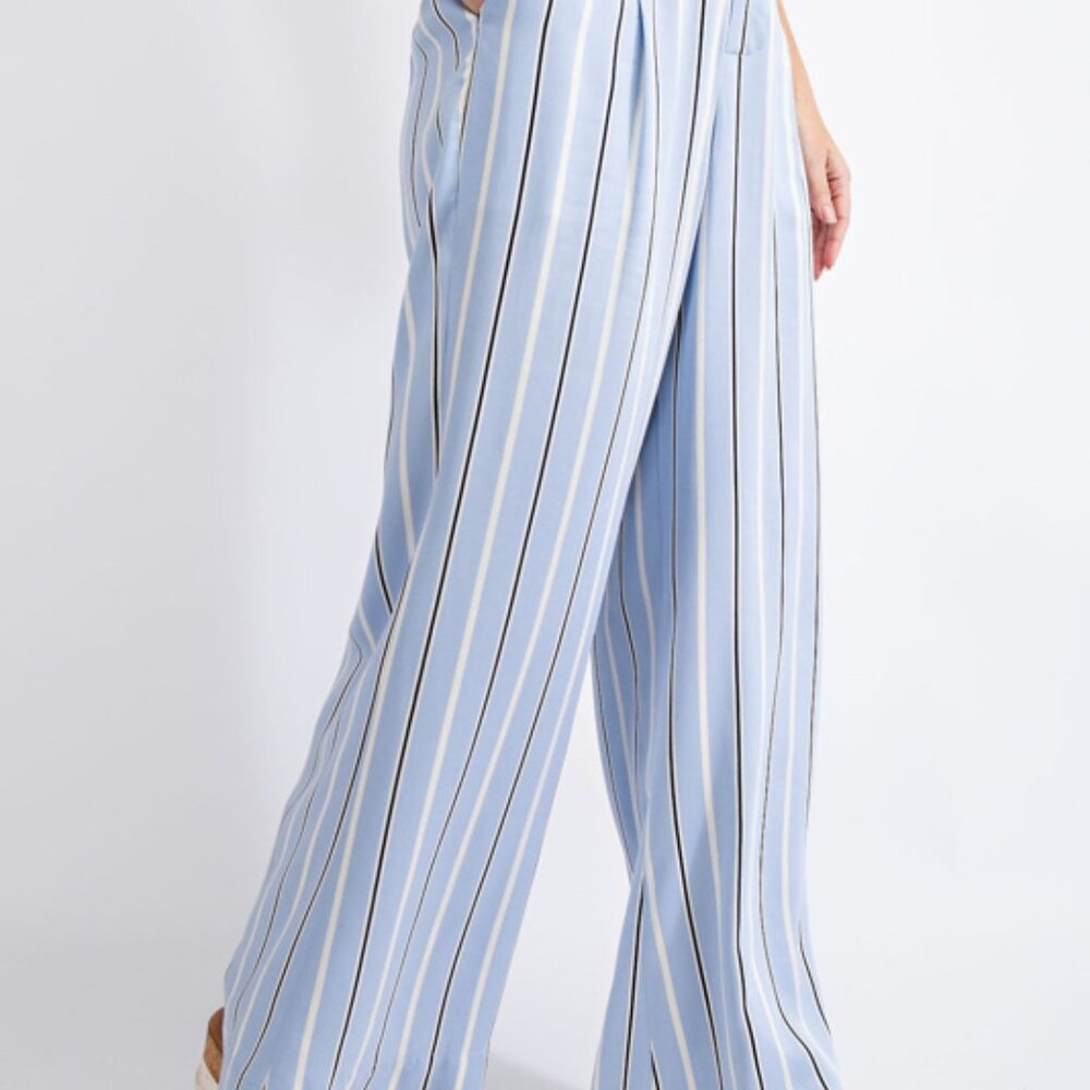 Rae Mode Wide Leg Striped Pants - Plus Size - Brand New